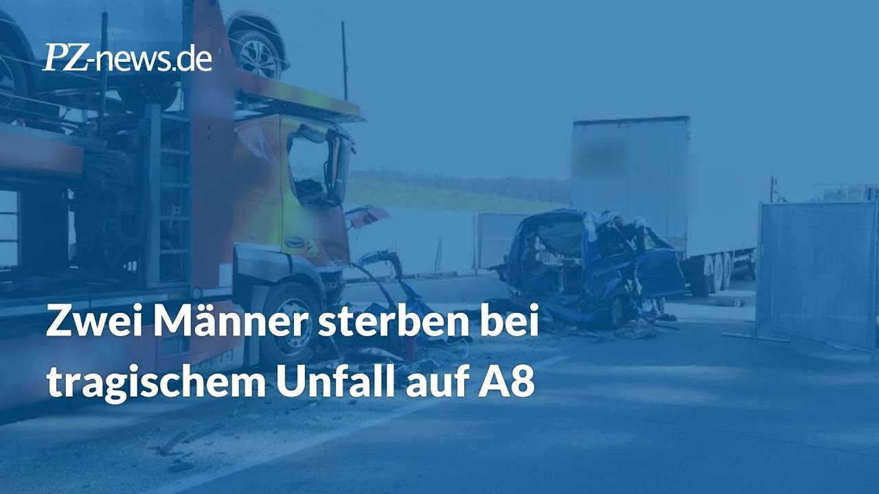 Tragischer Unfall auf A8: Zwei Menschen sterben in Auto