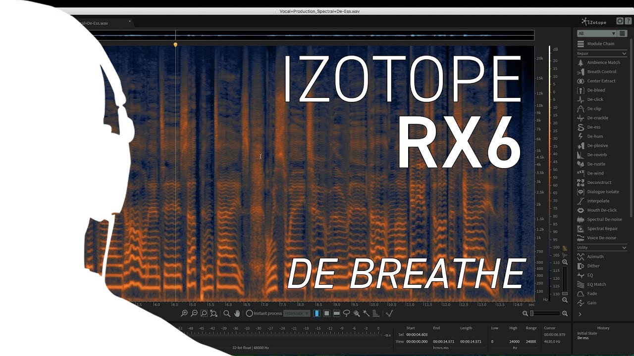 iZotope RX6 - Using De-breathe