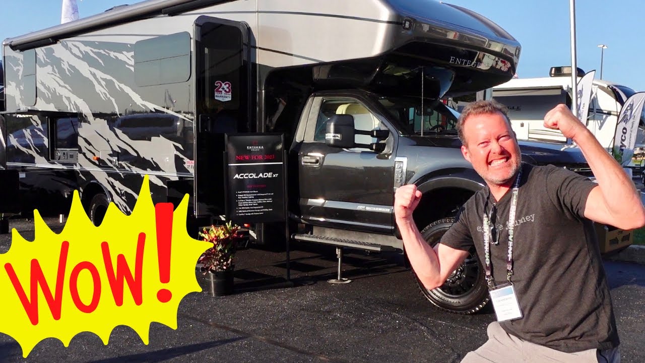 CRAZY! BRAND NEW Super C RV! Entegra Accolade XT 32U | Hershey RV Show