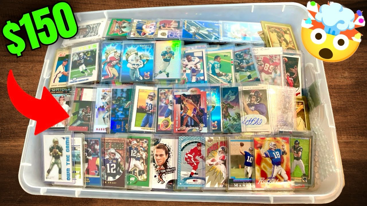 25+ POUND BIN OF SPORTS CARDS IN TOP LOADERS FROM GOODWILL!