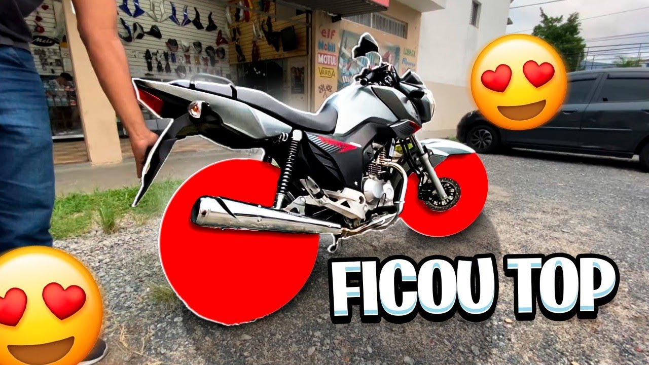 TROQUEI AS RODAS DA FAN CHUMBINHO *rodas raiadas com pneu sem câmara*