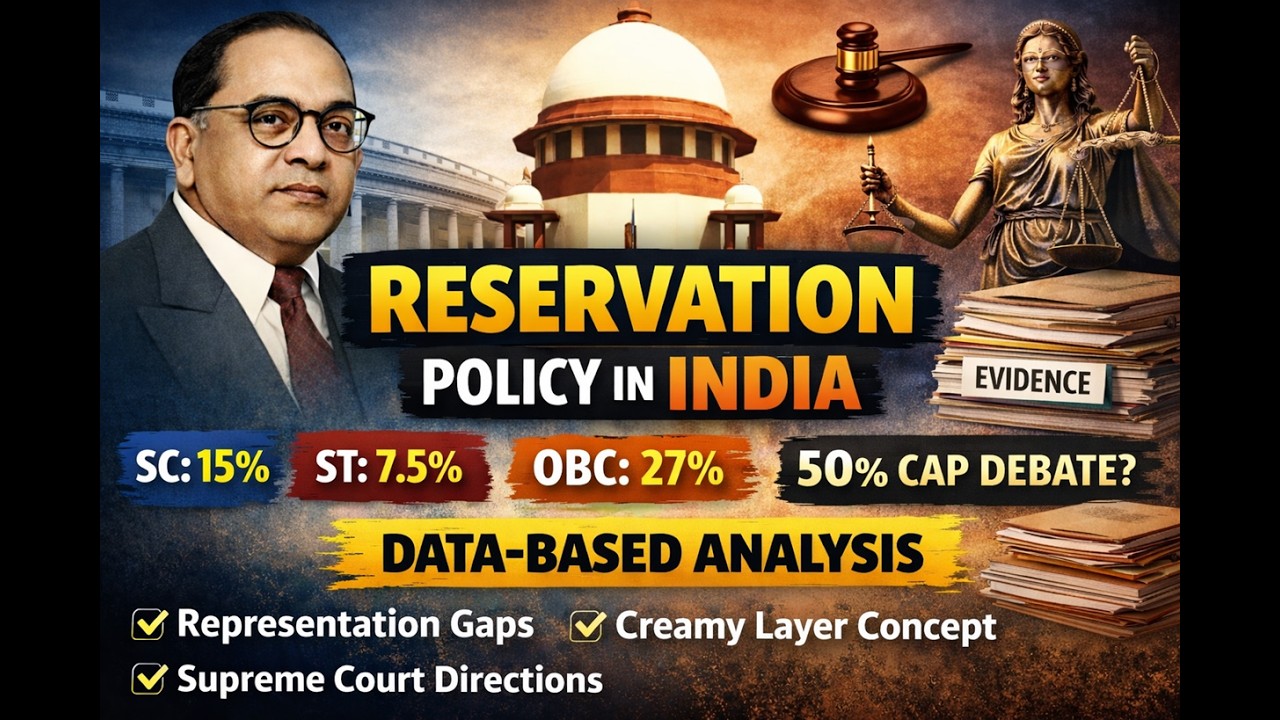 Reservation Policy in India | Representation, Creamy Layer & Supreme Court Judgments | UPSC 2026