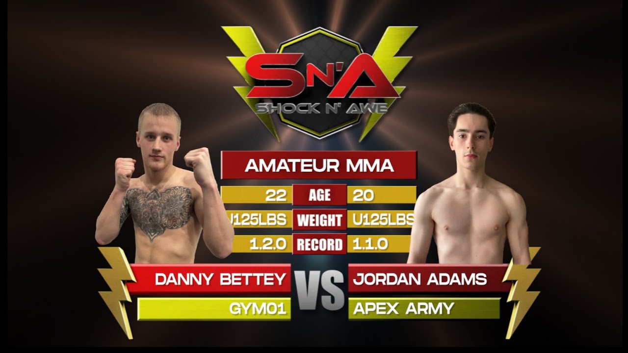 Shock N Awe 36 - Danny Bettey vs Jordan Adams Flyweight 125lb Amateur MMA