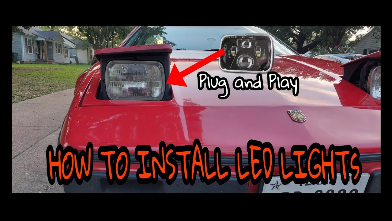 How to Install LED Headlights On Your Pontiac Fiero **WAY BETTER RESULTS** #MIDENGINESQUAD