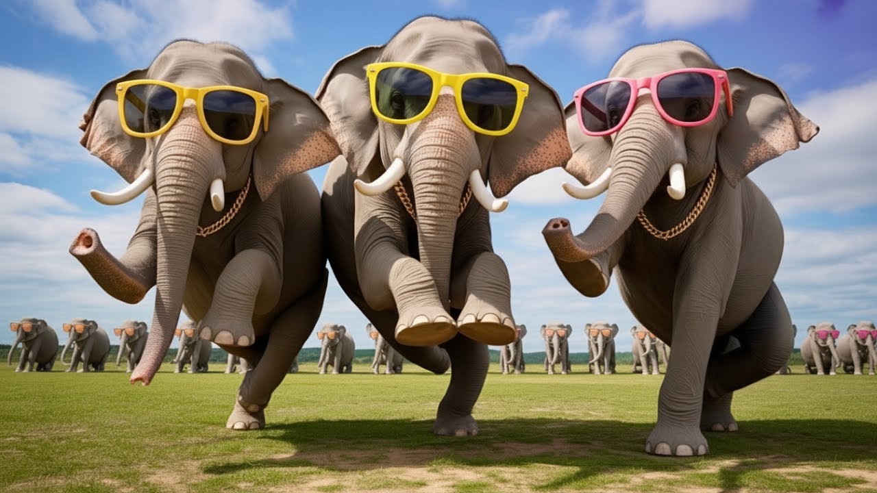 When the Elephant Squad Pulls Up in Style 🐘💥 | Elephant Fun