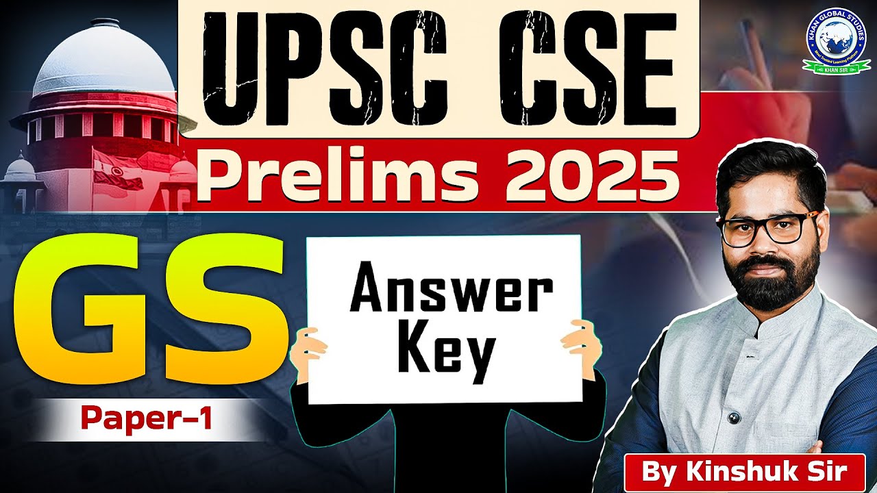 UPSC CSE Prelims 2025 Paper Analysis Live 🔴 UPSC Pre GS Paper 1 Answer Key Discussion | Kinshuk Sir