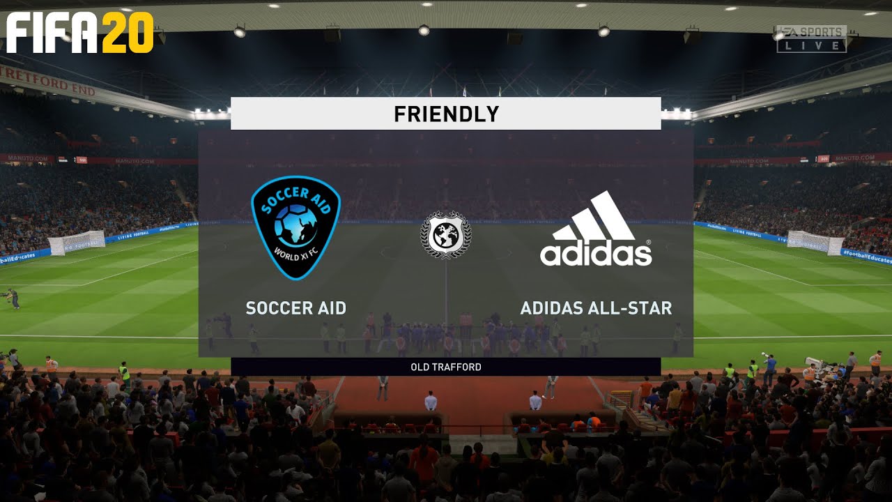 FIFA 20 ! SOCCER AID WORLD XI FC VS ADIDAS ALL STARS ! LEGENDS FRIENDLIES | FULL MATCH