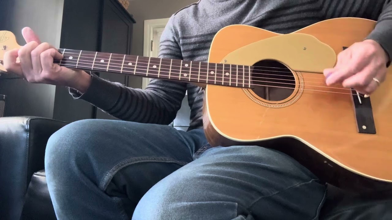 Акустическая гитара Fender Malibu USA 1965 года, модель 1-го года
