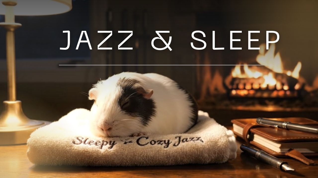 Late Night Desk & Relaxing Fireplace Jazz