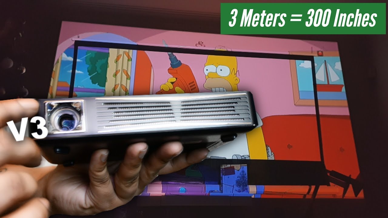 Mini Projector TOUMEI V3 Review - Awesome Throw 3D 720P HD Theater