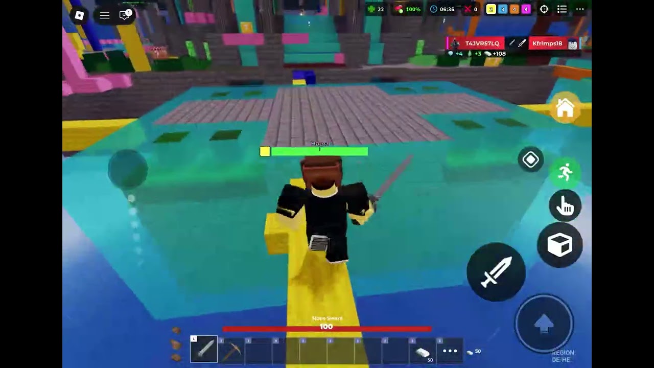 I played Roblox bed wars