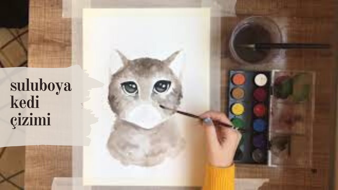 SULUBOYA BAŞLANGIÇ KEDİ ÇİZİMİ | How To Paint A Watercolor Cat