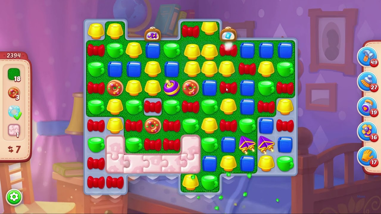 Homescapes Level 2394 - 16 Moves - No Boosters