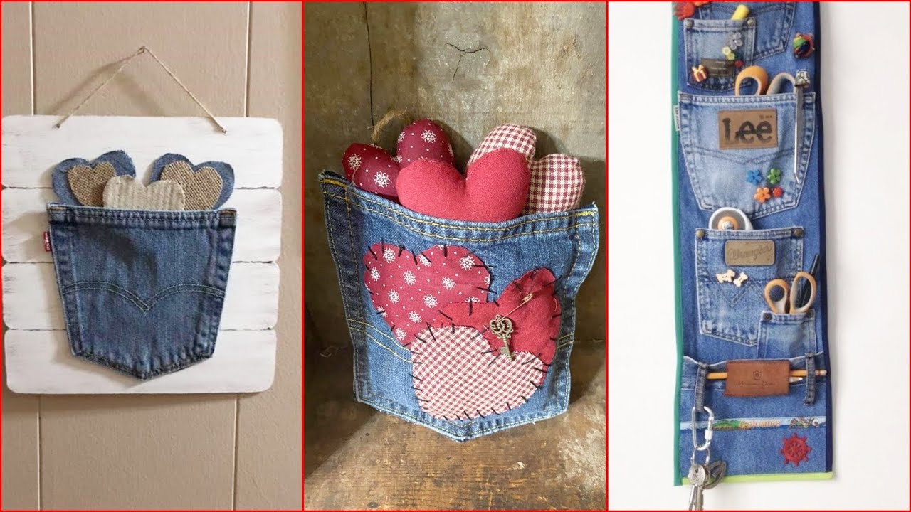 Rustic Home Decor Using Old Denim Jeans||Denim Patchwork Wall Hanging Ideas You’ll Love#trending 