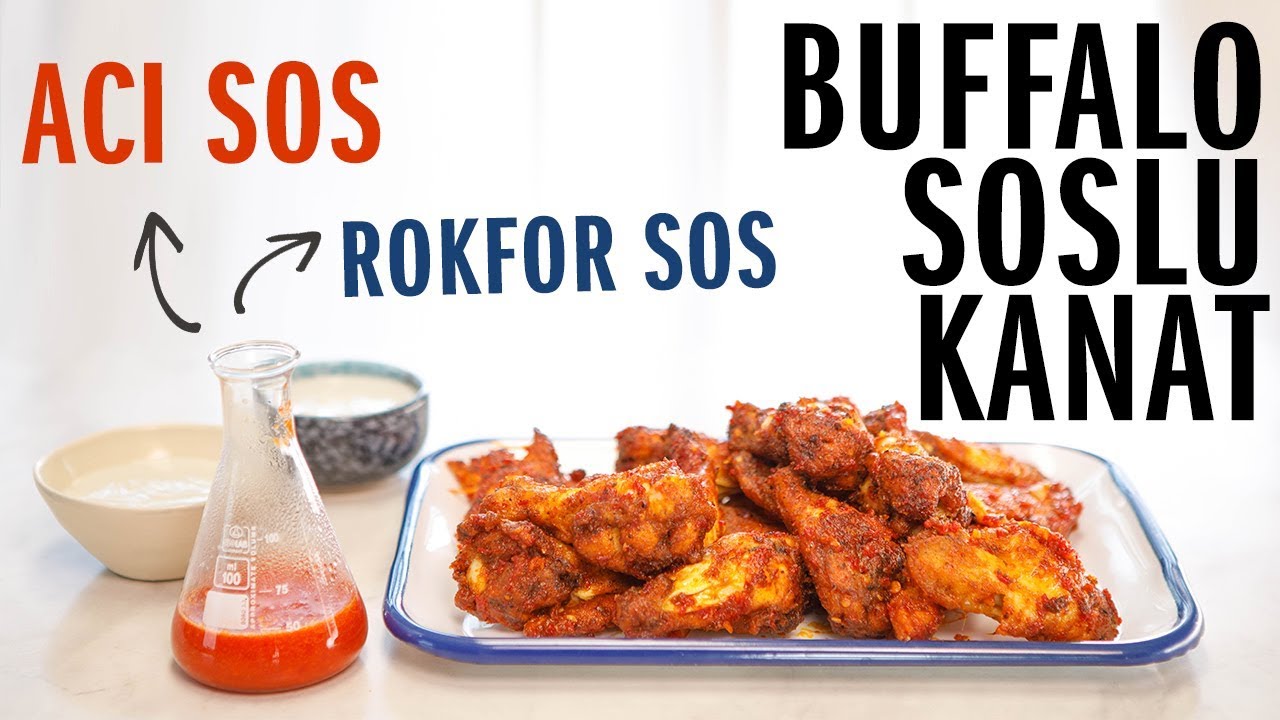 Fırında Acılı Tavuk Kanadı Tarifi Buffalo Soslu | Acı Chili Sos ve Rokfor Sos Yapımı