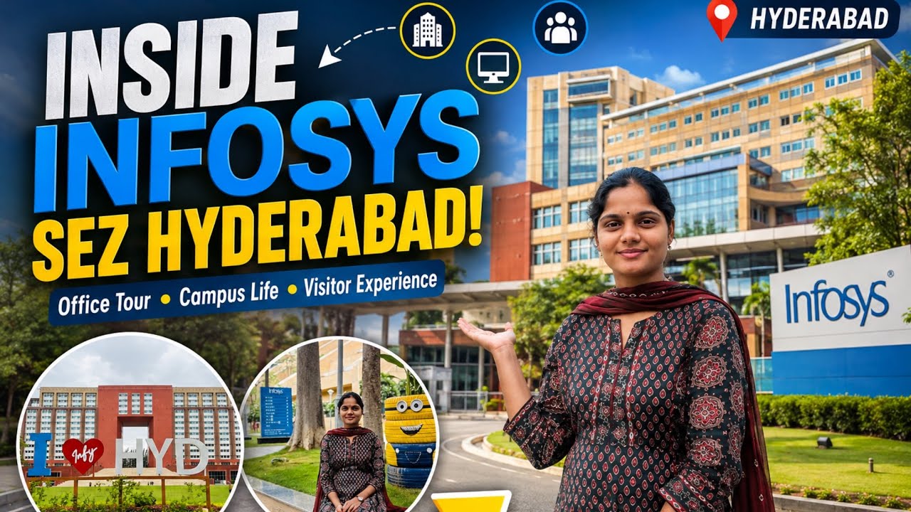 Visiting Infosys SEZ Hyderabad ✨ #tour #viral #vlog #campuslife #software