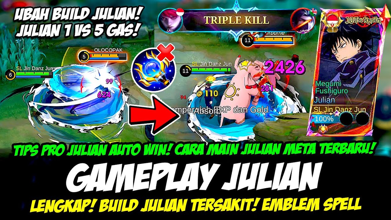 TIPS PRO JULIAN TERBARU + CARA HERO JULIAN SAKIT❗BUILD JULIAN TERSAKIT❗GAMEPLAY JULIAN TOP GLOBAL