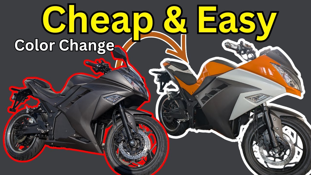 I Vinyl Wrapped my Electric Motorcycle for CHEAP...  ANYONE Can Do This!