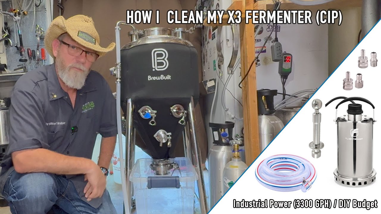How I Clean My Fermenter- DIY CIP with 3/4 HP Pump (3300 CPH Flow)- How I Do It, Ep. 1