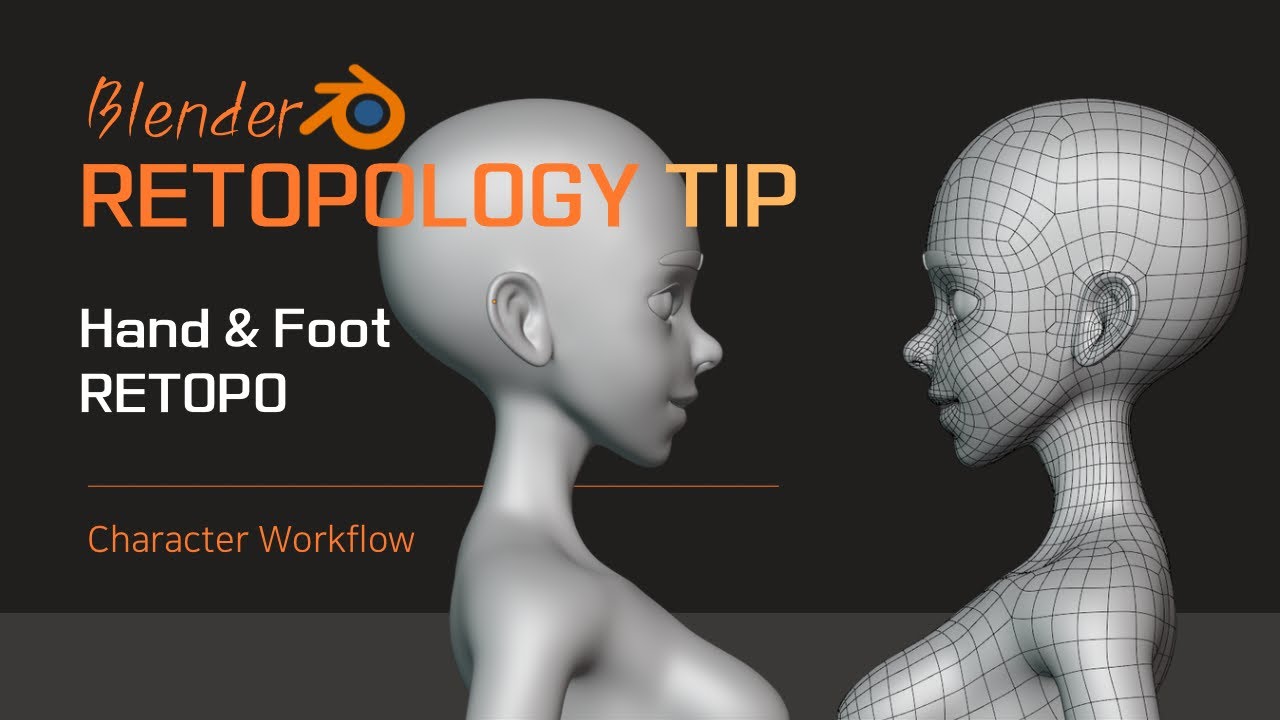 Blender Character Retopology & Hand & Foot Modeling | [Morae Studio]