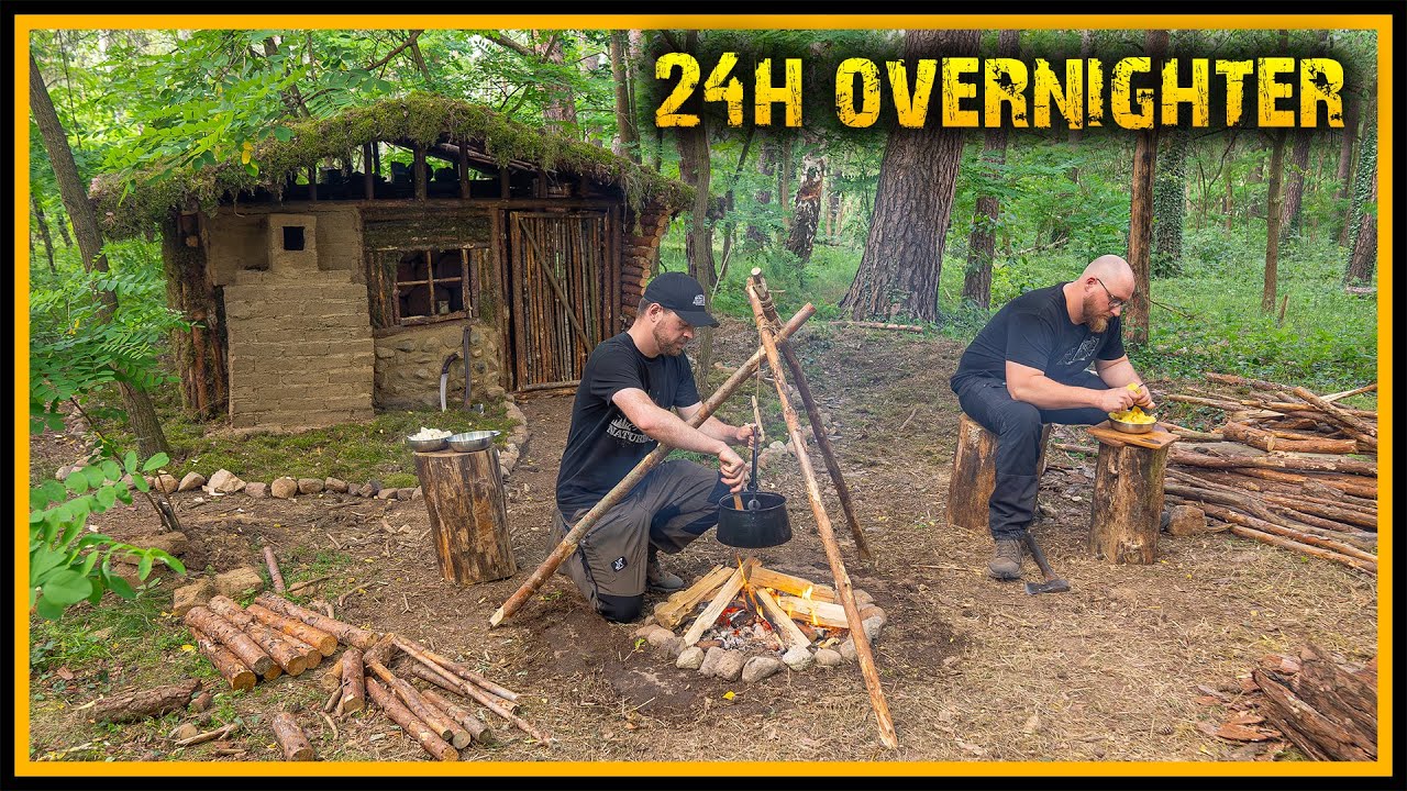 24h Overnighter im Bushcraft Shelter – Bauen, basteln und Kochen – Survival Deutschland