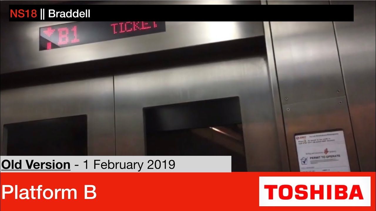 Braddell MRT Station || Toshiba Elevator (Platform B) (old version)