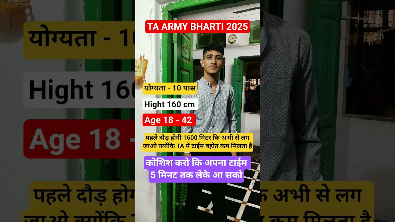 TA Army New Bharti 2025 | TA Army Qulificsan Age limit Eligibility | #taarmy #army #newupdate