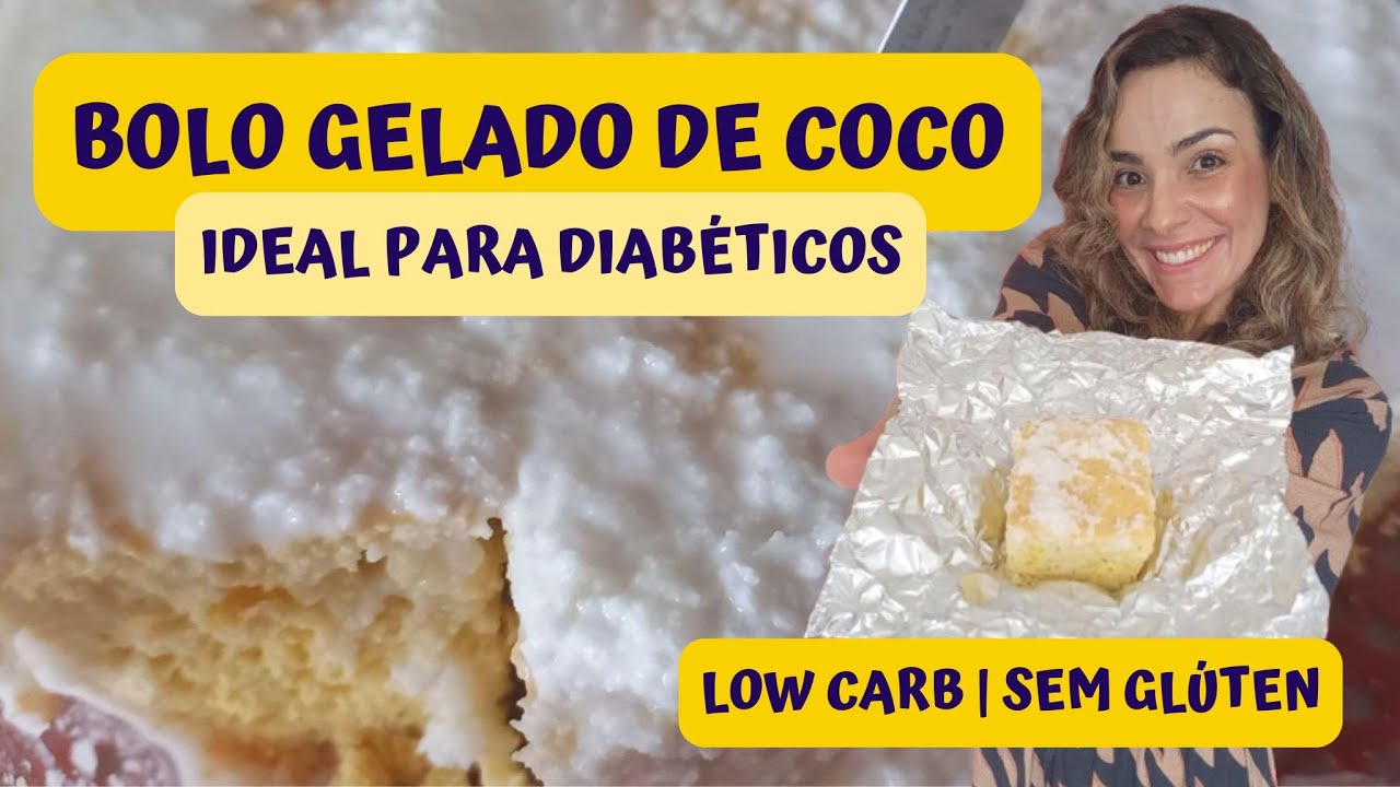 Bolo Low Carb Gelado De Coco Molhadinho Ideal Para Diabéticos! 🥥😋