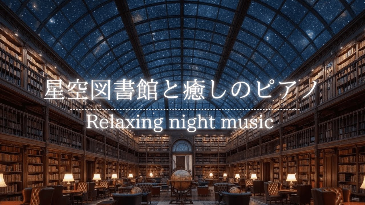 【作業用BGM】星空図書館と癒しのピアノ | Piano music for Work,Study & Relax