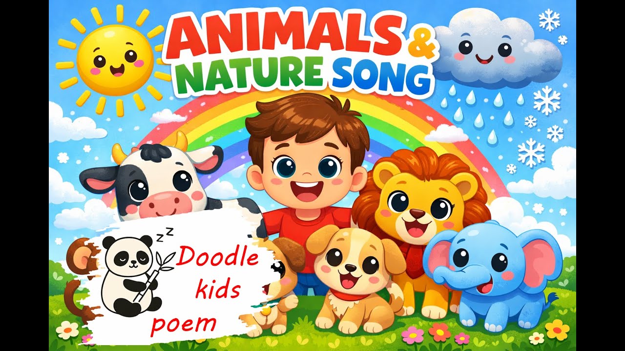 🎵 Animals & Nature Song for Kids | Farm, Jungle, Baby Animals & Weather 🌈