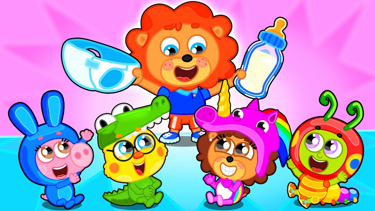 Lion Family | Learn to Take Care of Babies - Baby Care - Fun Stories  Educational | Cartoon for Kids