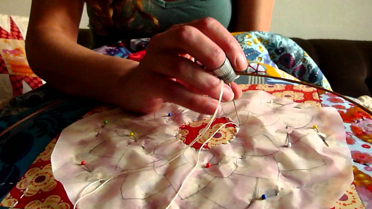 Hand Quilting Flowers by Where the Orchids Grow