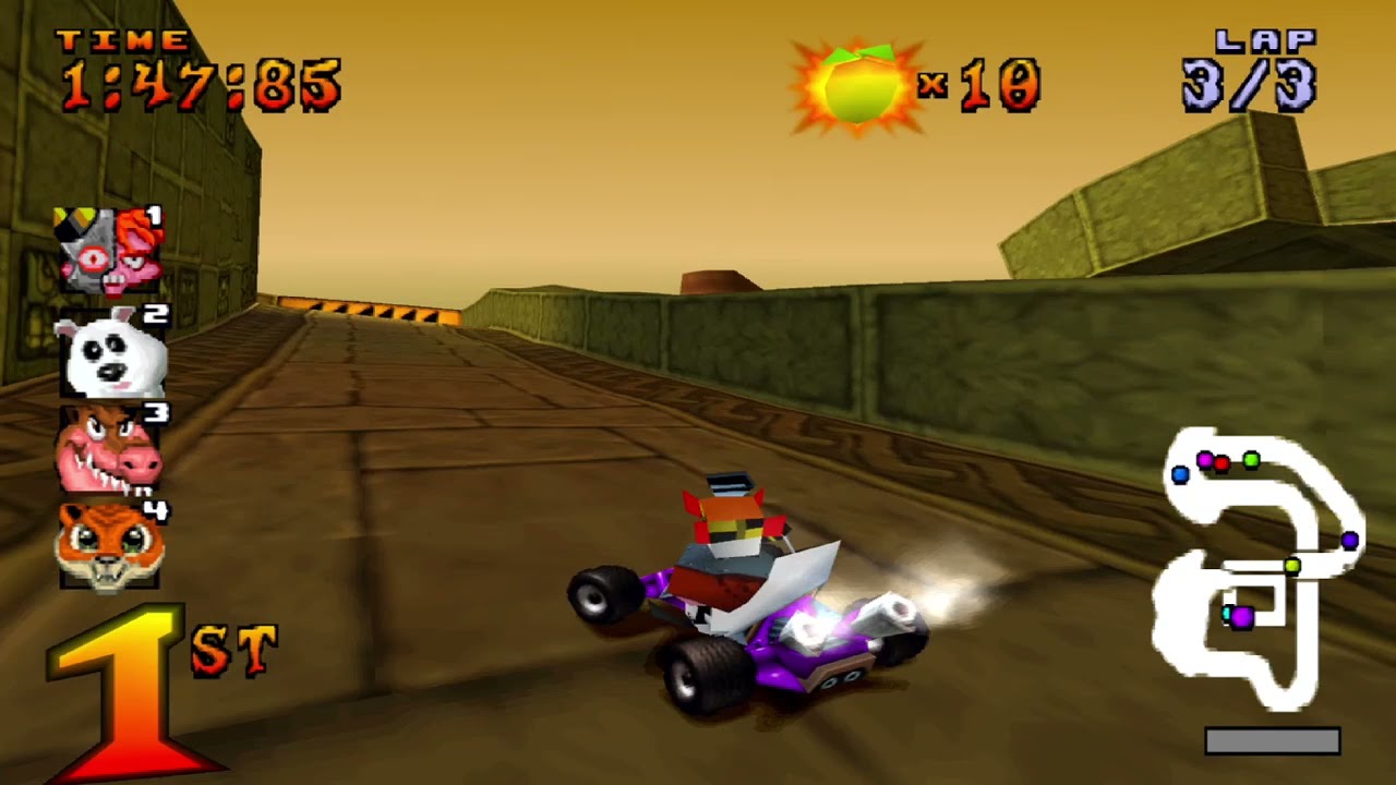 CTR PSX PS1 Arcade Single Nitro Cup Easy With N  Gin HD