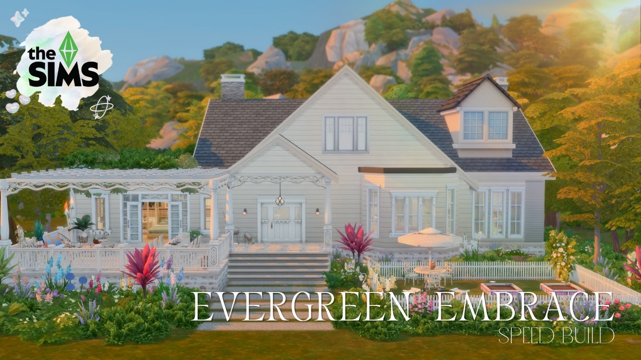 Evergreen Embrace | The Sims 4 House Build | Speed Build | No CC Edition