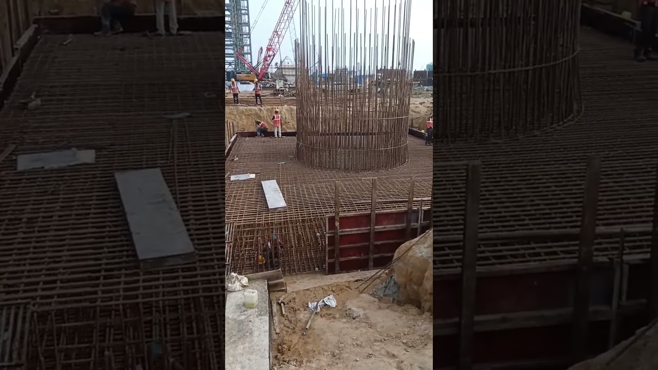 conveyor foundation steel binding work @arjunkr93 #shorts #ytshorts #civilworks #newvideo