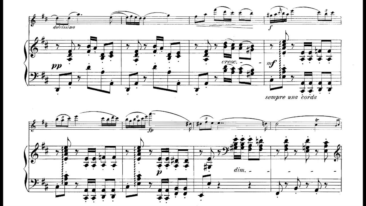 Edouard Lalo - Guitare for Violin and Piano, Op. 28 (1877) [Score-Video]