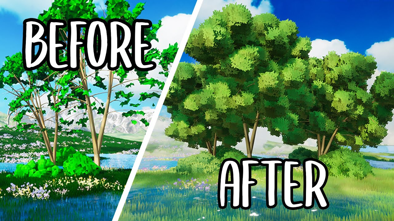 Как я сделал деревья и траву в стиле Ghibli в UNREAL ENGINE 5.7 (это проще, чем вы думаете)