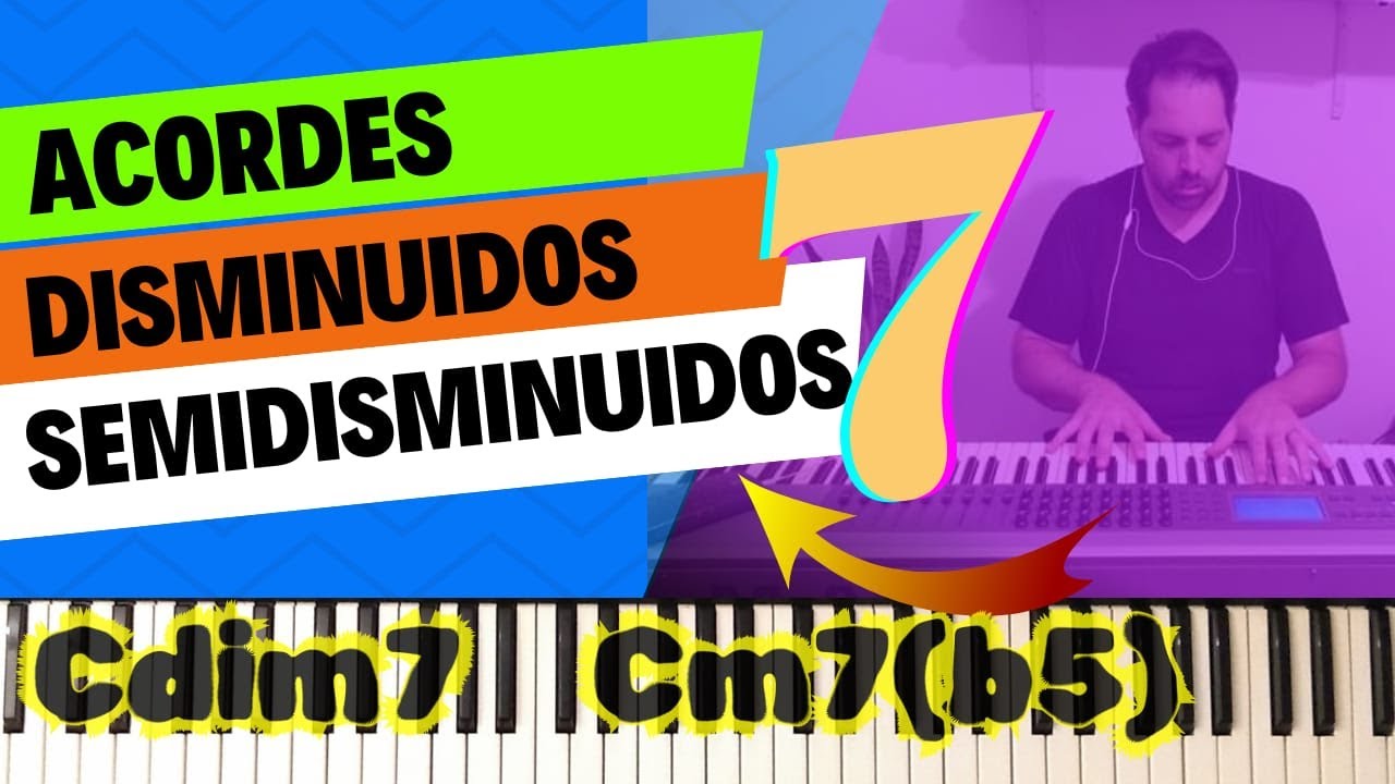 💣✔️COMO TOCAR ACORDES disminuidos con SÉPTIMA en 🎹PIANO