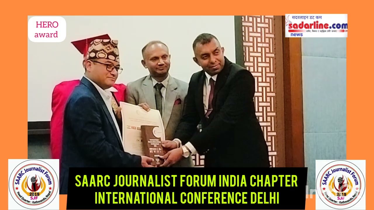 Hero award 2026 SAARC journalist forum india chapter delhi 