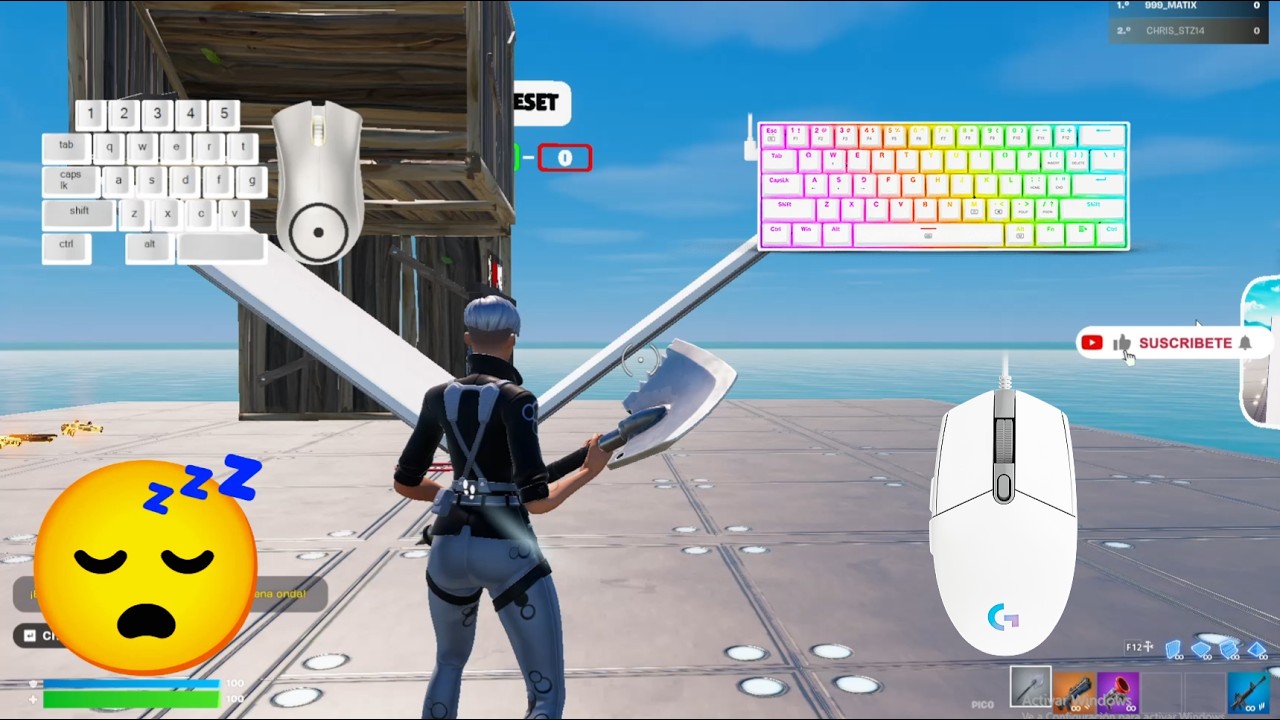 [4K 240FPS] keyboard redragon dragonborn / 1v1 Gameplay Fortnite / Matix