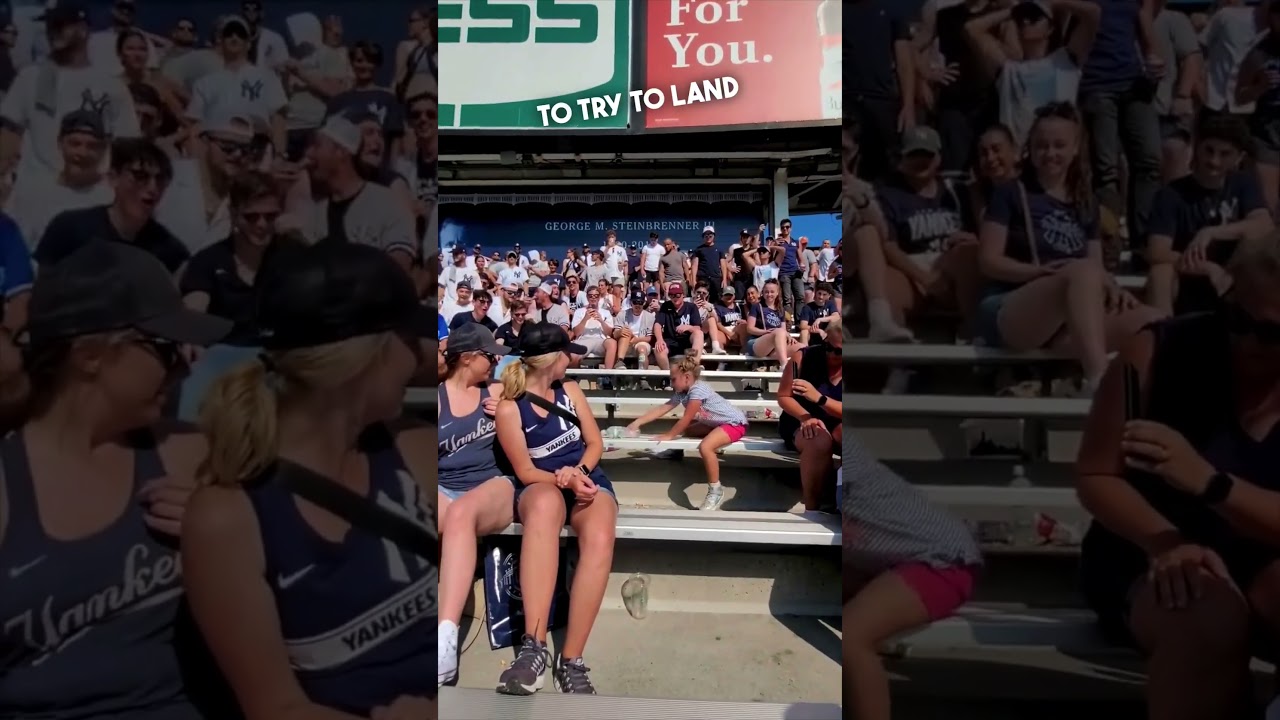 Entire crowd cheers for a little girl doing a bottle flip ❤️