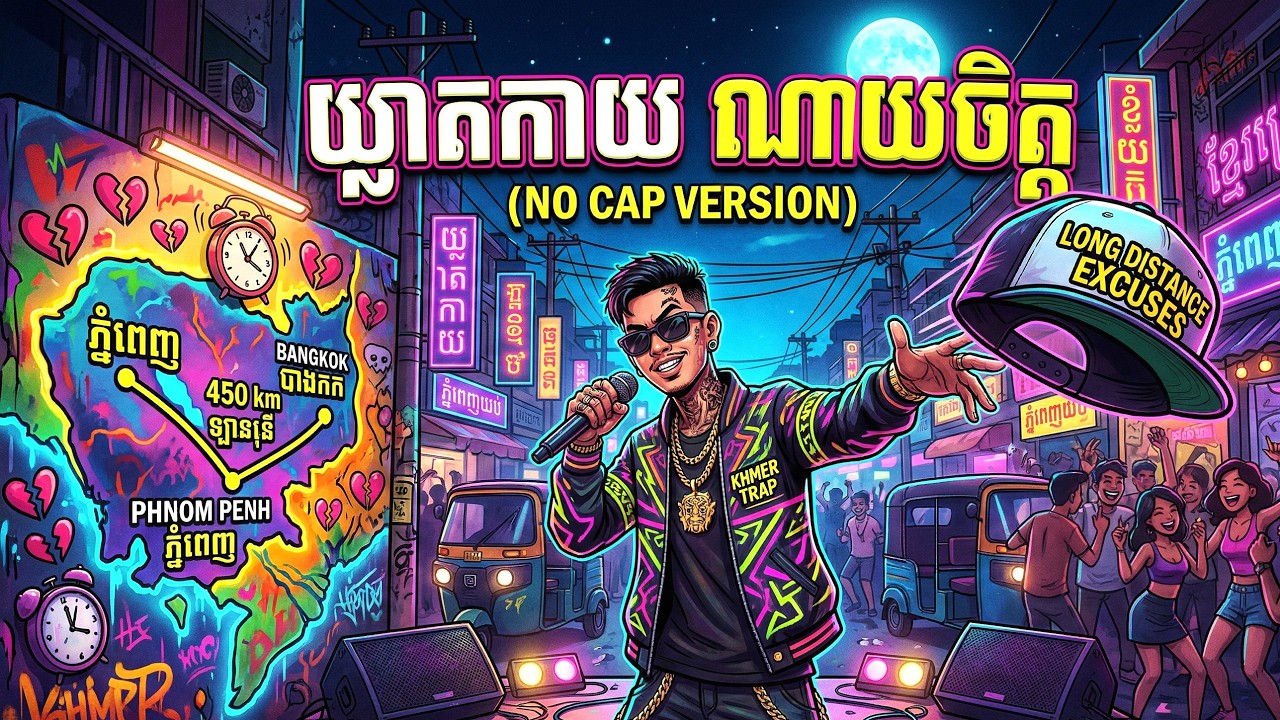 ឃ្លាតកាយណាយចិត្ត - Khmer rap | Free Lyric original 
