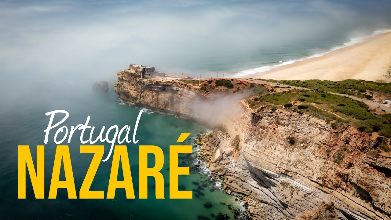 Unseen Nazare in Mist Portugal: Known For World's Biggest Wave and A Paradise for Surfing | 4K Drone