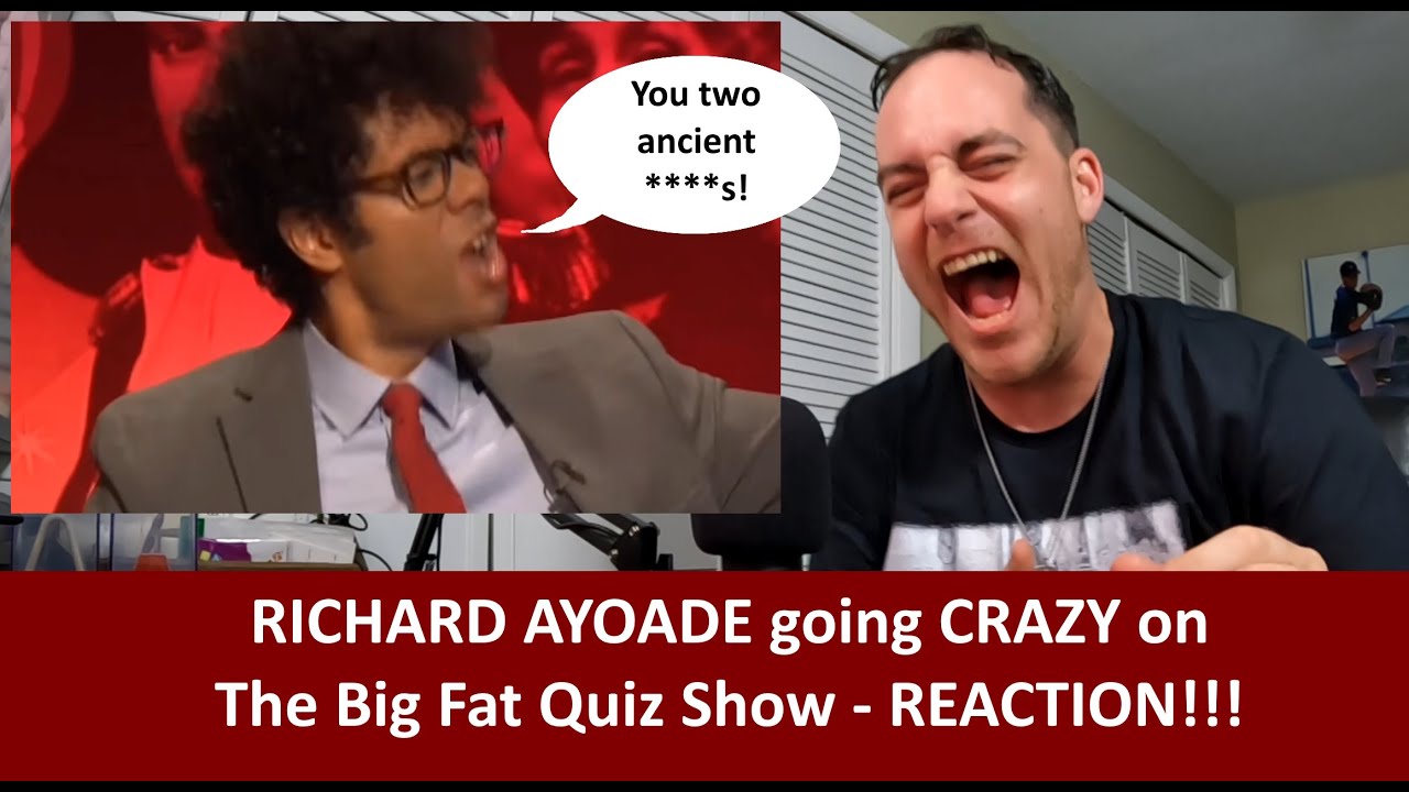Реакция американцев: РИЧАРД АЙОАД погружается в безумие | The Big Fat Quiz Show РЕАКЦИЯ