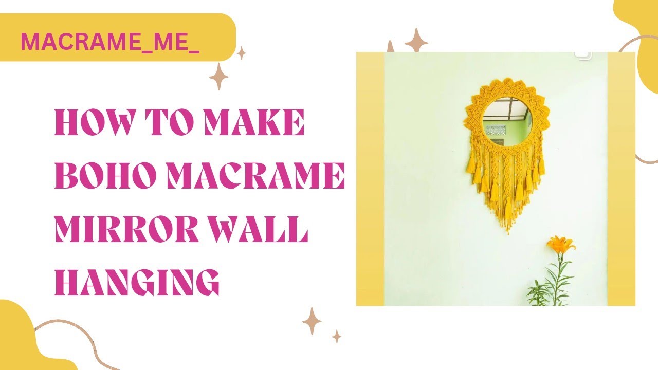 DIY boho macrame mirror (part -1) @Lizamacrame #youtube #macramemirror #mirrorwork