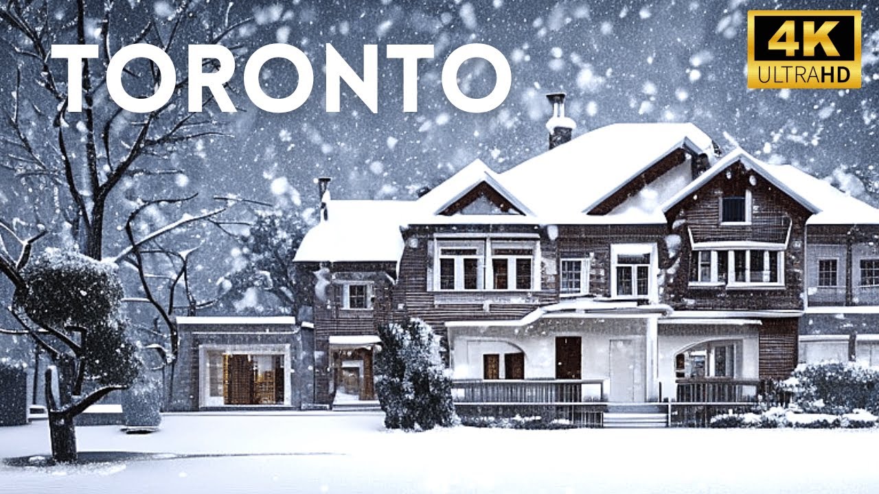 Charming Winter Scenes in Toronto: A Snowy Day for Exploration! (4K)