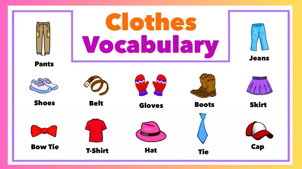 Clothes & Accessories Vocabulary I Clothes - clothing - Kids vocabulary - English for beginners
