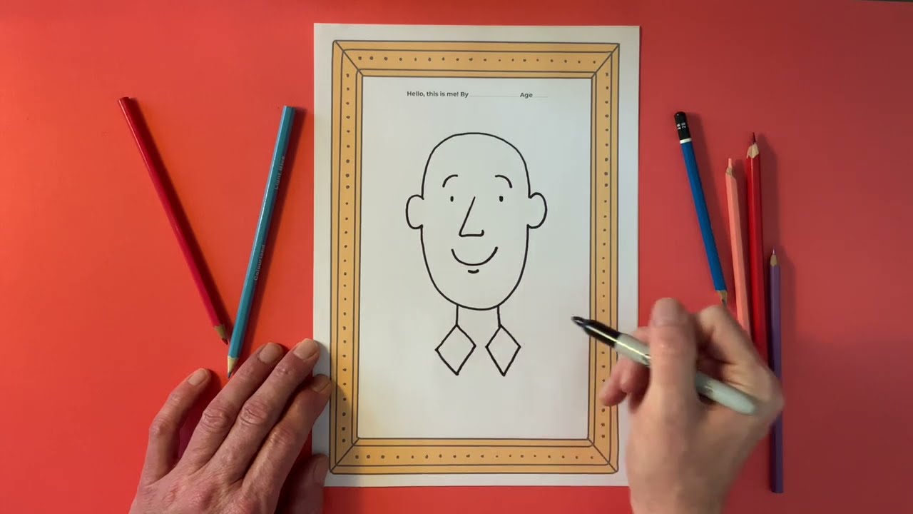 How to draw a self-portrait by Nick Sharratt