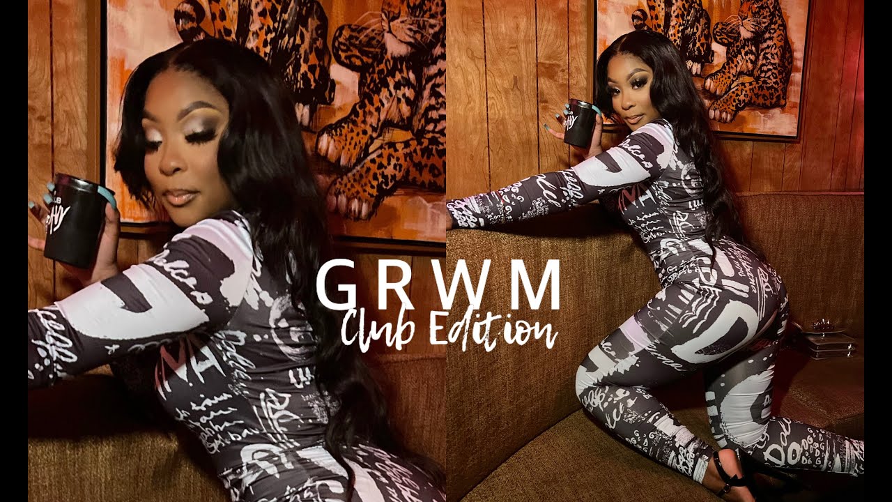 FULL GRWM : CLUB EDITION 🤍 Makeup, Hair, & Outfit