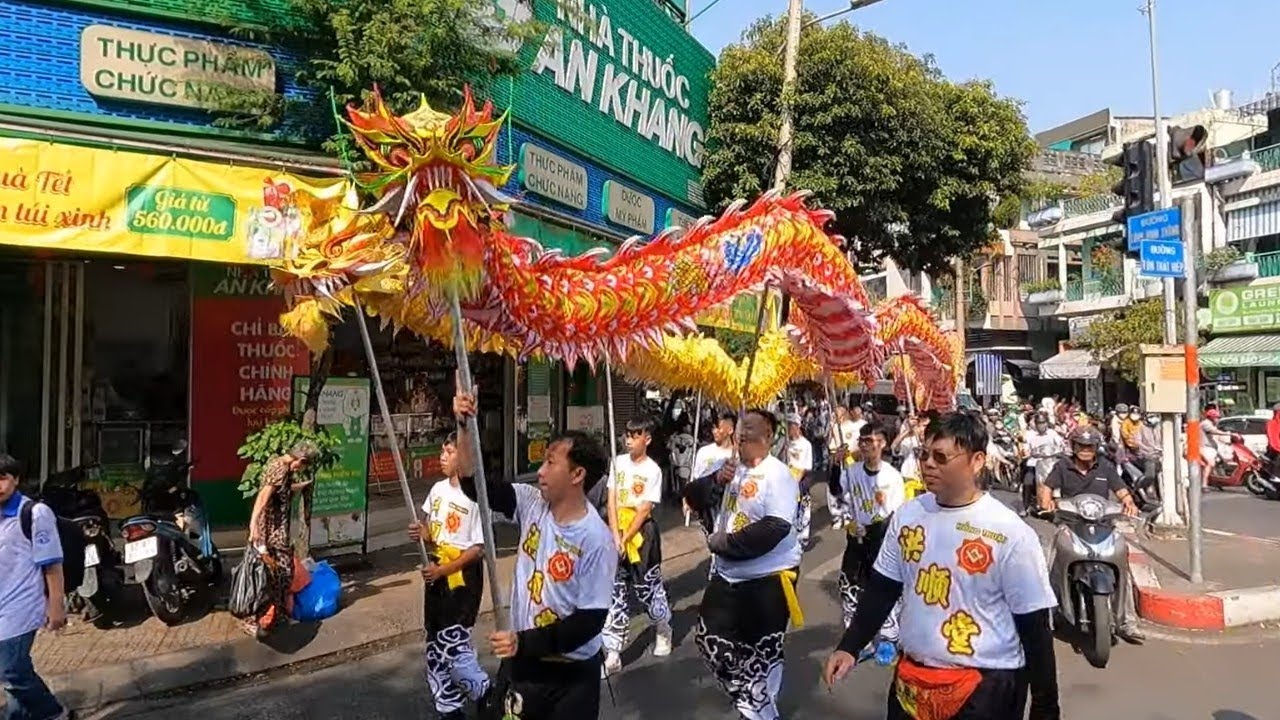 Full trọn bộ chuyến Diễu Hành Múa Lân sư rồng trên đường phố Sài Gòn - Đoàn Hồng Thuận Đường 2026